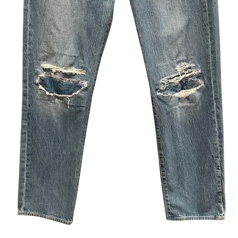 Levis 501 Lot 93 Big E Jeans Mens 36x34 Blue Button Fly Distressed Straight Fit - Picture 3 of 12